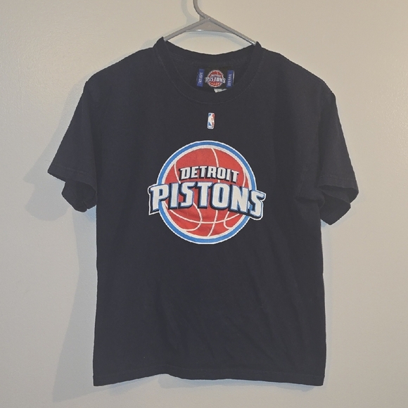 NBA Detroit Pistons Black Short Sleeve Tee Vintage - Picture 1 of 4